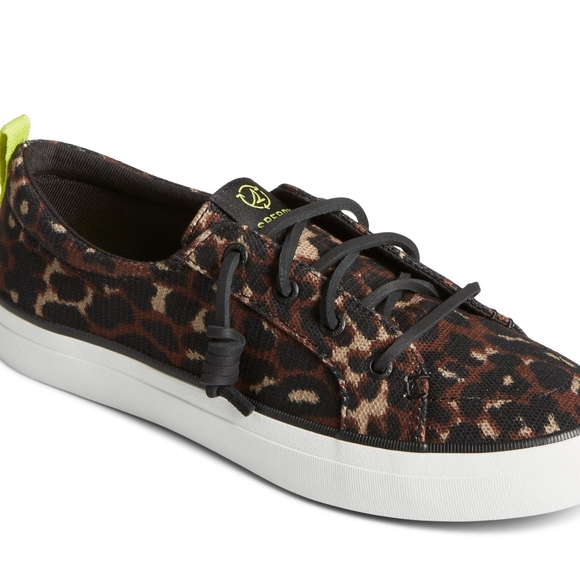 SPERRY Crest Vibe Cheetah Sneakers Size 7 - Picture 1 of 6